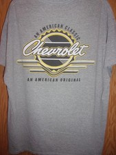 CHEVROLET an AMERICAN ORIGINAL gray XL t shirt