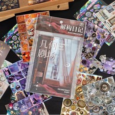 800 Pcs Y2K Vintage Sticker Book - 30 Sheets Retro Cut-Out Stickers for Junk Jo