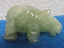 🌷kleine Edelstein Figur Nilpferd Grün Miniatur 3,8 cm Flußpferd Tier geschnitzt
