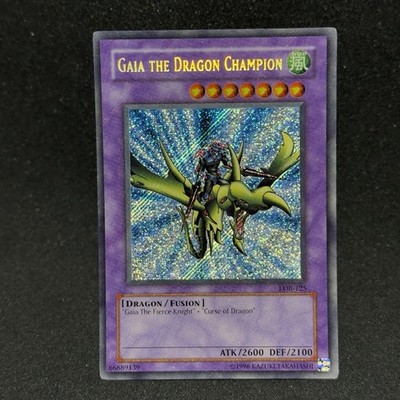 HOLO BLEED Gaia The Dragon Champion LOB-125 SR Reverse Foil Error Set Yugioh NM