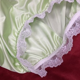 NIP M L Can Can Granny Panty Silky Nylon Satin Lace Brief Sissy Vintage styl