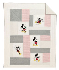 Pottery Barn Kids Disney Mickey Mouse Patchwork Full/Queen Quilt NEW w/tags