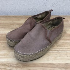 Sam Edelman Carrin Shoes Womens 6 US Pink Espadrille Platform Flats Suede 36 EUR