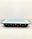 Rare Vtg Pyrex Black with Snowflake 1 1/4 Qt  Casserole Dish 548-B - no lid EUC
