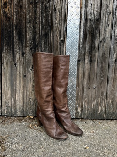 Maison Margiela, Damen Stiefel Braun Größe 38 Maison Martin Margiela Leder Vintage Italy Rare Top