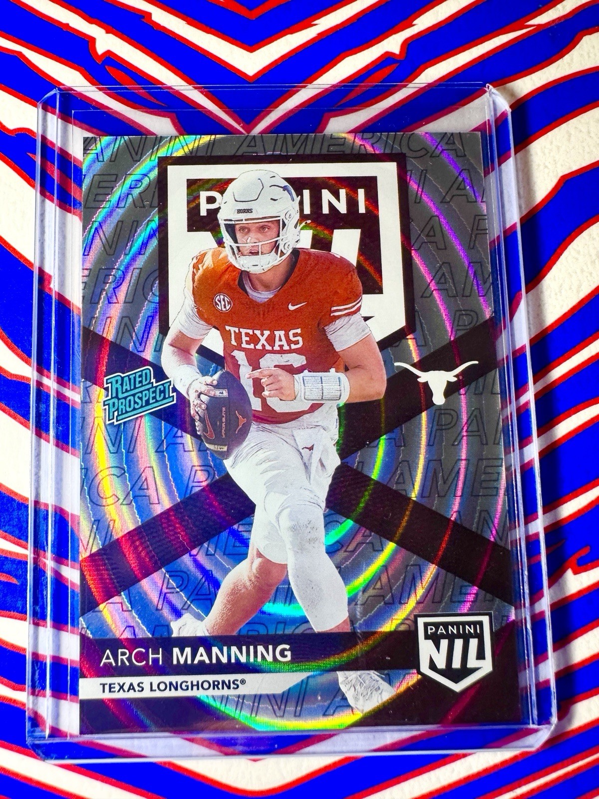 2026 Panini National NSCC Silver Pack Arch Manning Silver Swirl Rated Prospect