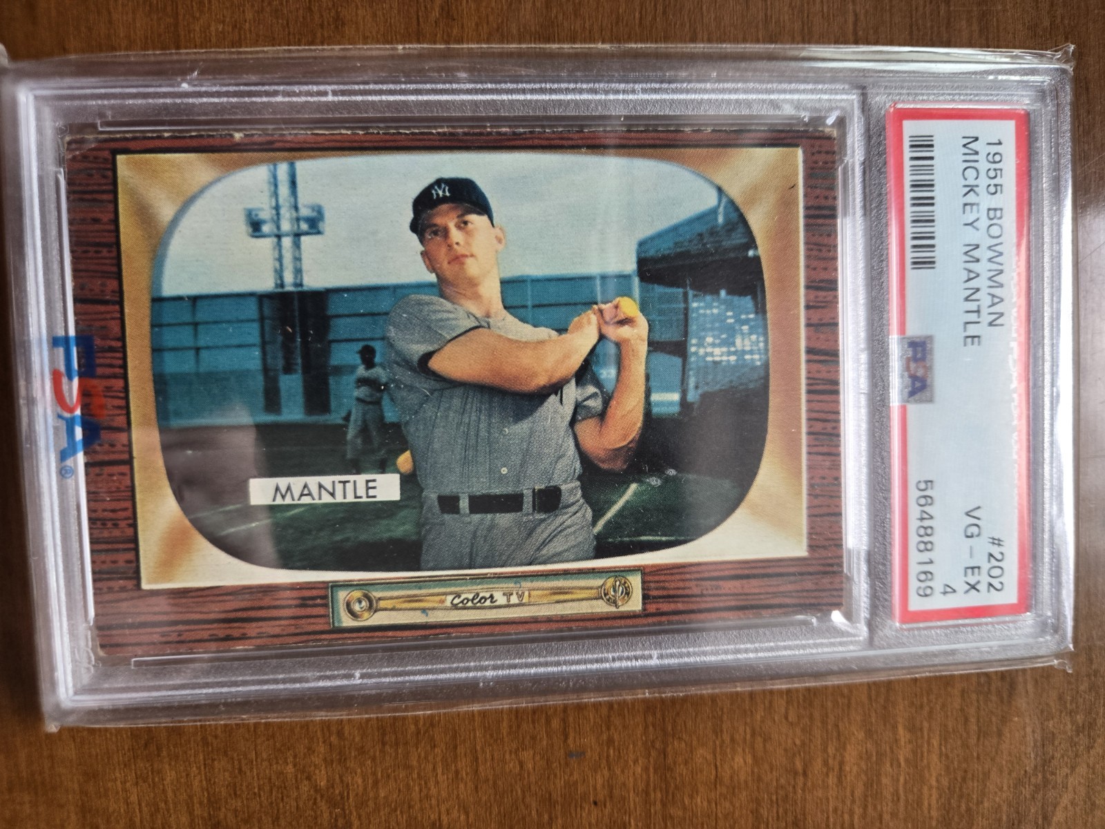 🔥⚾️1955 Bowman - Mickey Mantle #202 PSA 4 Amazing Card Great Eye Appeal