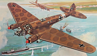 Revell/ITALAEREI 1:72 Scale German Heinkel He 111H-6 Bomber - Complete (MK-251