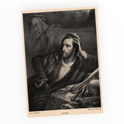 Faust Engraving Ary Scheffer H Eichens Book Plate Illustration Opera History