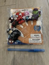 NEW Disney Jr Marvel "Spidey  His Amazing Friends" Vinyl Finger Puppets Bath