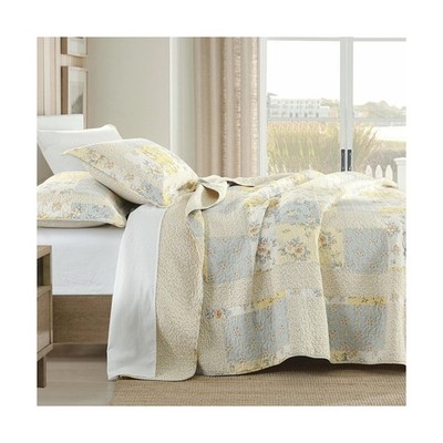 Oversized Quilt Bedspread 128''x120'' - 100% Cotton Cal King Bedspreads, Lightw...