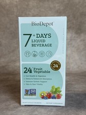BioDepot 7 Days Detox Liquid Beverage 24 Fruit Vegetable Vegan Non-GMO