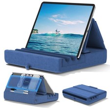 Tablet Pillow Holder, Foldable Ipad Stand for Lap, Bed and Desk -Tablet Soft Pad