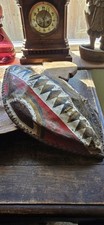 Small Distressed Vintage Massai  African Shield 17" X 9"