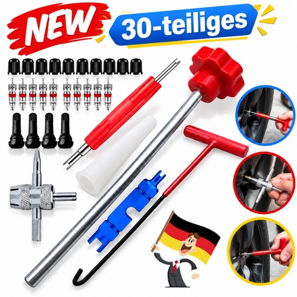 Reifenventil Werkzeug 30Tlg Ventilkern Installer Schnellwechsel Schrader Ventil-image