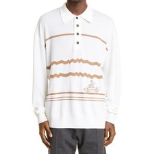 Polo CANALI NUOVA $895 Viaggi 8on8 Cafra gatto lana ricamata EU 50 / US 40