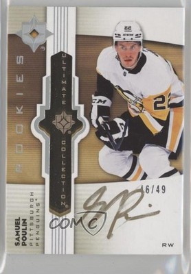 2022-23 Ultimate Collection Emblems Gold 46/49 Samuel Poulin Rookie Auto RC 0yr4