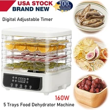 5-Trays Food Dehydrator Machine Adjustable Temperature for Jerky/Fruit/Vegetable