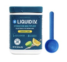 Liquid I.V. Hydration Multiplier Lemon Lime Electrolyte Powder Drink Mix ...