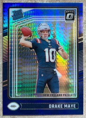 2024 Panini Donruss Optic - Rated Rookie - Blue Hyper Prizm - Drake Maye #229