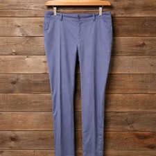 NIKE GOLF PERFORMANCE PANTS MENS 38X32 BLUE DRI FIT STRETCH 639779-410 FLAW