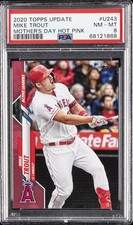 2020 TOPPS UPDATE MOTHER'S DAY HOT PINK #U243 MIKE TROUT 12/50 PSA 8