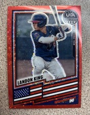 2026 Panini Stars & Stripes #16 🔥 Landon King Red Disco Prizm /199 - USA