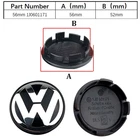 4x 56mm 1J0601171 black hub cap wheel cover hub caps