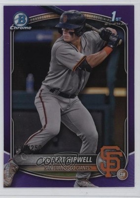 2025 Bowman Chrome Prospects Purple Refractor /250 Robert Hipwell #BCP-238 1u6