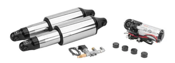 Suspensión neumática Arnott Fox Series FLH/FLT - Cromo motocicleta bicicleta de calle MC-2907 Foto 3 de 4