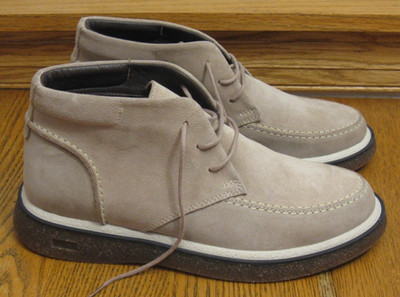 LEANDRO GUSTO handmade beige suede ANKLE / CHUKKA BOOTS sz 8.5 / 42