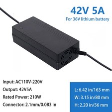 Lithium Battery Charger 42V 5A Smart For 36V Lithium Battery Electric Bicycle