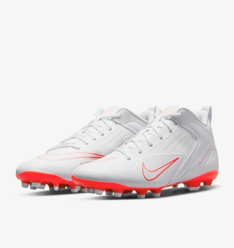 Nike Alpha Huarache 8 Varsity Lax White Red Lacrosse (CZ6558-105) Men's SZ 10-12