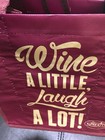 New Burgundy 6 Bottle Reusable Wine Carrier Tote Bag