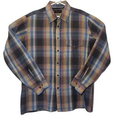 Vintage Baracuta by Van Heusen Casual Shirt Mens Large Plaid Cotton Blend