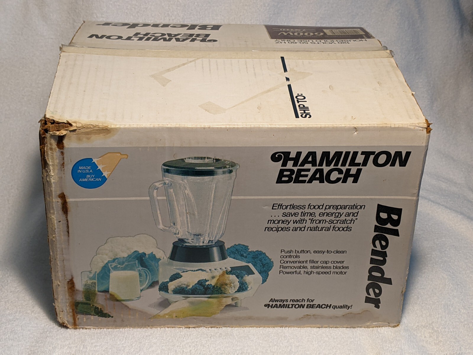VINTAGE NIB HAMILTON BEACH SCOVILL 600w 7 SPEED BLENDER Nice! Made In