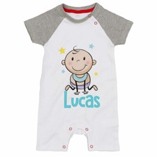 Pagliaccetto neonato personalizzato con nome bimbo stellare
