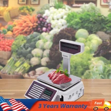 Digital Deli Meat Food Computing Retail Price Scale 66LBs Retail with TD printer