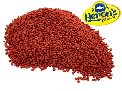 HERONS Red Cichlid Pellets COLOUR ENHANCING OSCAR PARROT FLOWERHORN CICHLID FOOD