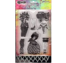 Ranger Dylusions Stamp  Stencil Set - BLACK DIAMONDS, DYZ48336