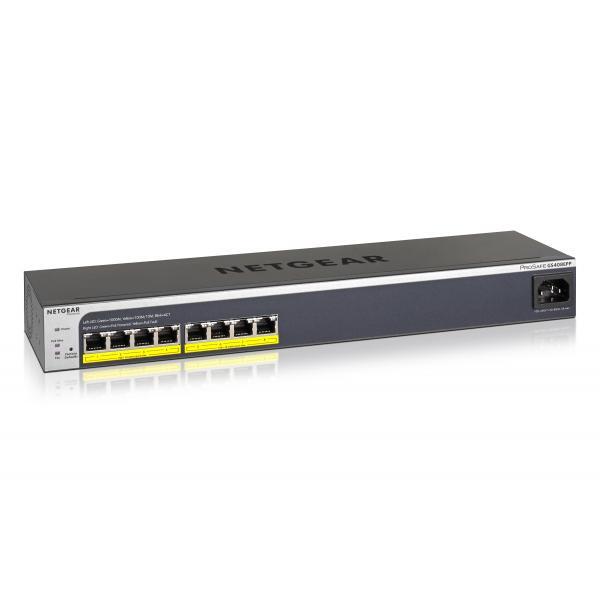 Netgear GS408EPP Gestito L2 Gigabit Ethernet (10/100/1000) Nero, Grigio Supporto