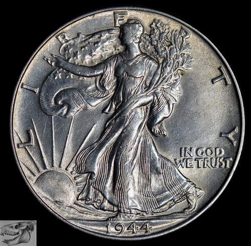 1944 Walking Liberty Half Dollar, Brilliant Uncirculated Condition, White, C6735