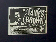 James Brown Revue Nonstop Era Hammersmith Odeon 1981 Mini Poster Type Concert Ad