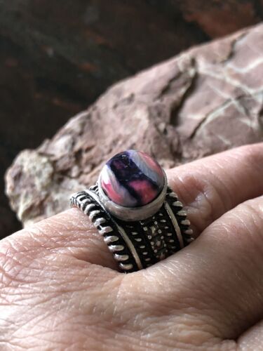 Rare Extinct Alaskan Woolly Mammoth Tooth Hand Carved “Ice Age” Ring