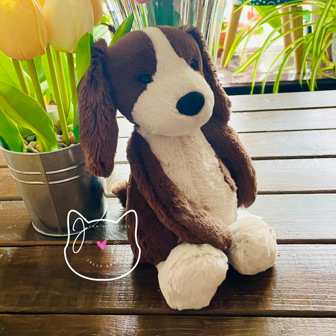 AUTHENTIC Jellycat ORIGINAL BASHFUL FUDGE PUPPY New BNWT Medium