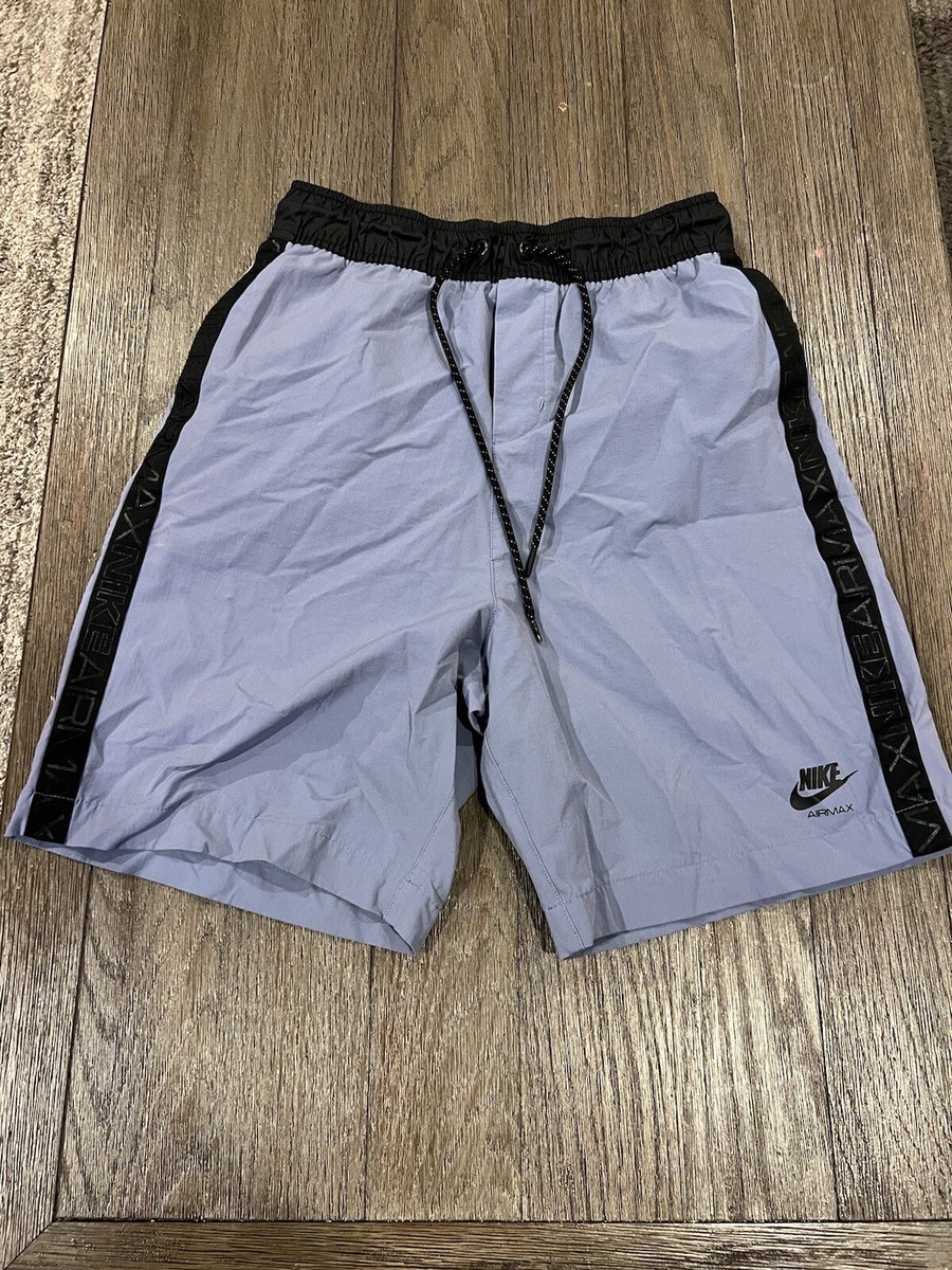 Mens Nike Air Max Shorts Light Blue Black Small 886928