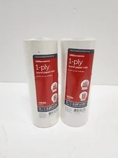 TWO Each Lot White One Ply Paper Rolls Pack of 3 Office Depot 2 1/4 in x 130 ft 