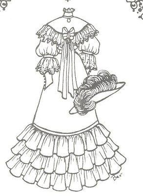 Sewing Pattern doll size 27-28 ''  Dress hat French Fashion Lady Grace 888