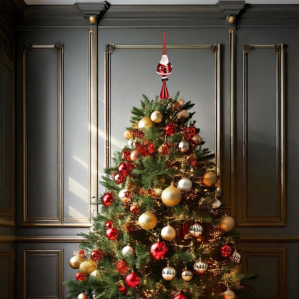 Christbaumspitze Weihnachtsbaum Spitze Weihnachtsmann 35 cm Christbaumschmuck - Bild 3 von 4