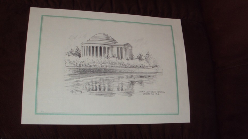 Thomas Jefferson Memorial Washington DC Jas F. Murray old print | eBay